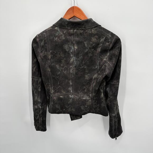 MARRAKECH Marni Asymmetrical Zip Suede Jacket in Antique Faded Floral // XS - Picture 9 of 11